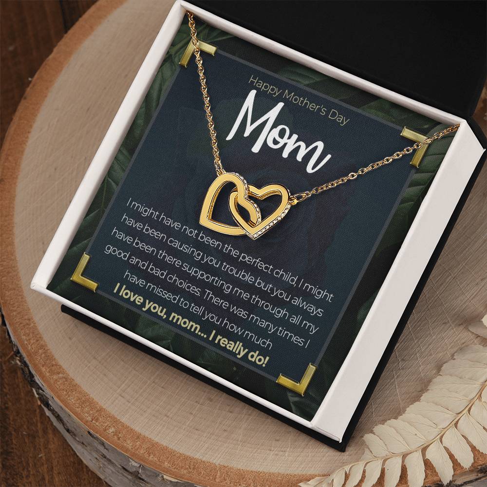 Happy Mother'S Day - Interlocking Hearts Necklace
