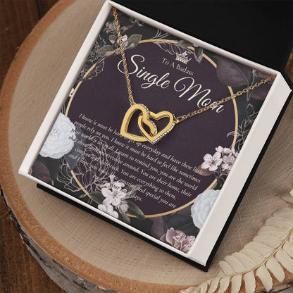 Single Mom Gift Mothers Day Gift Present For Single Mother Super Mom Necklace Gift For Single Mother Jewelry For Mom Interlocking Hearts Necklace