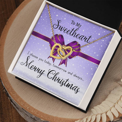 To My Sweetheart Necklace Interlocking Hearts Necklace