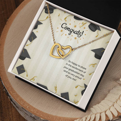 Happy Graduation - Interlocking Hearts Necklace