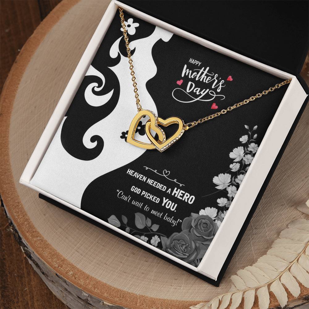 To My Pregnant Wife Interlocking Hearts Necklace