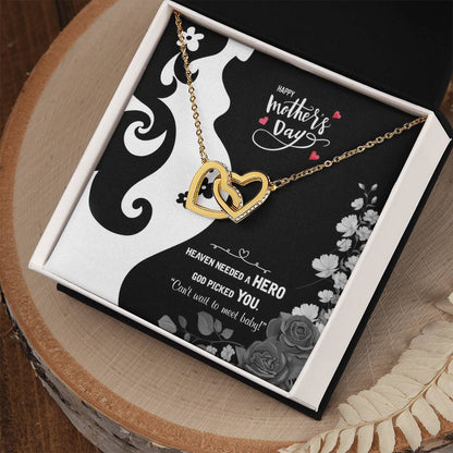 To My Pregnant Wife Interlocking Hearts Necklace