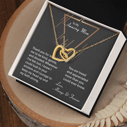 Keep My Faith Strong Necklace Interlocking Hearts Necklace