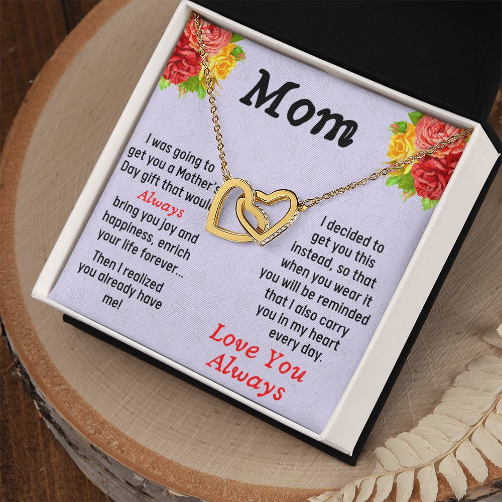 Happy Mother'S Day Mom I Love You - Necklace Interlocking Hearts Necklace