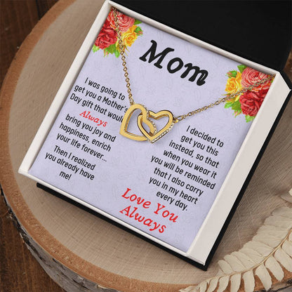 Happy Mother'S Day Mom I Love You - Necklace Interlocking Hearts Necklace