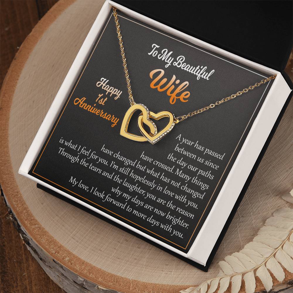 Necklace For Wife Perfect Anniversary Gift From Husband Interlocking Hearts Necklace
