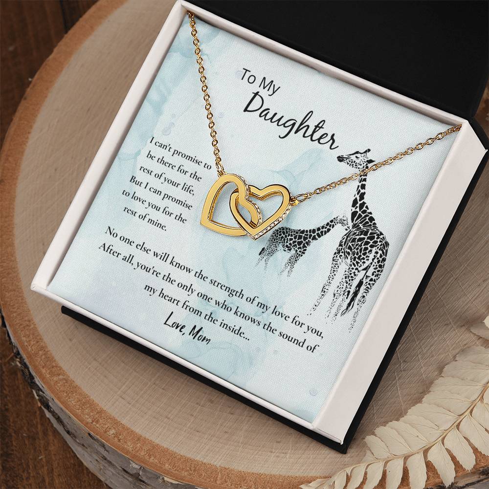 My Love For You Heart Necklace Interlocking Hearts Necklace