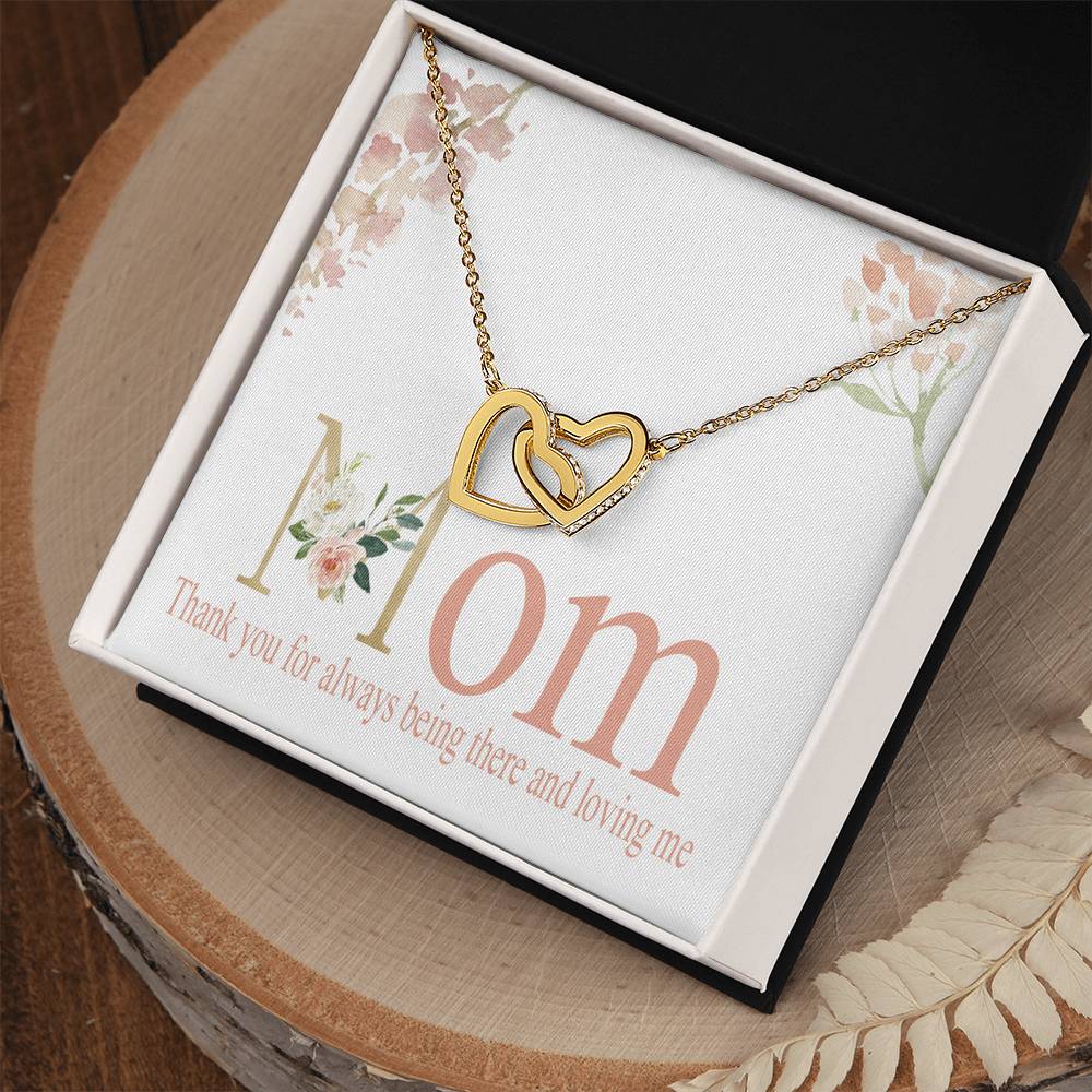 Mom Necklace Interlocking Hearts Necklace