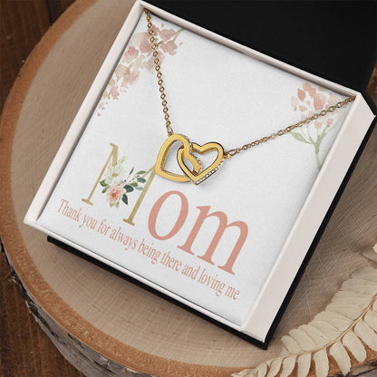 Mom Necklace Interlocking Hearts Necklace