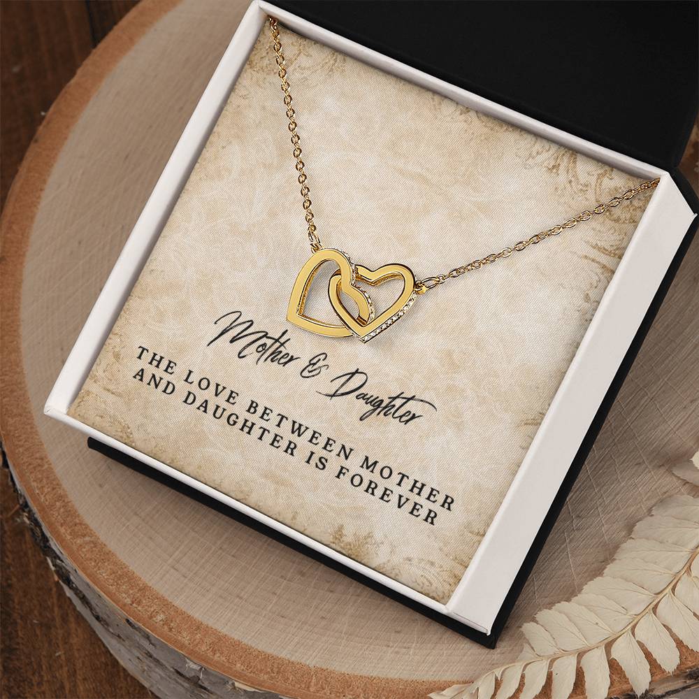 Mother & Daughter - Forever Love Necklace Interlocking Hearts Necklace