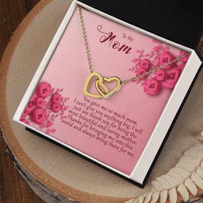 Gift For Mom Personalized Necklace Custom Gift For Mom To My Mom Interlocking Hearts Necklace
