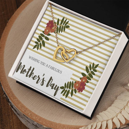 To My Lifeline My Mom Interlocking Hearts Necklace