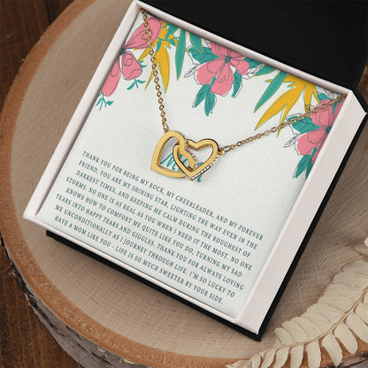 Mom Necklace Mother Necklace Mom Gift Mother'S Day Gift Mother'S Day Necklace Mother Daughter Gift 2 Interlocking Hearts Interlocking Hearts Necklace