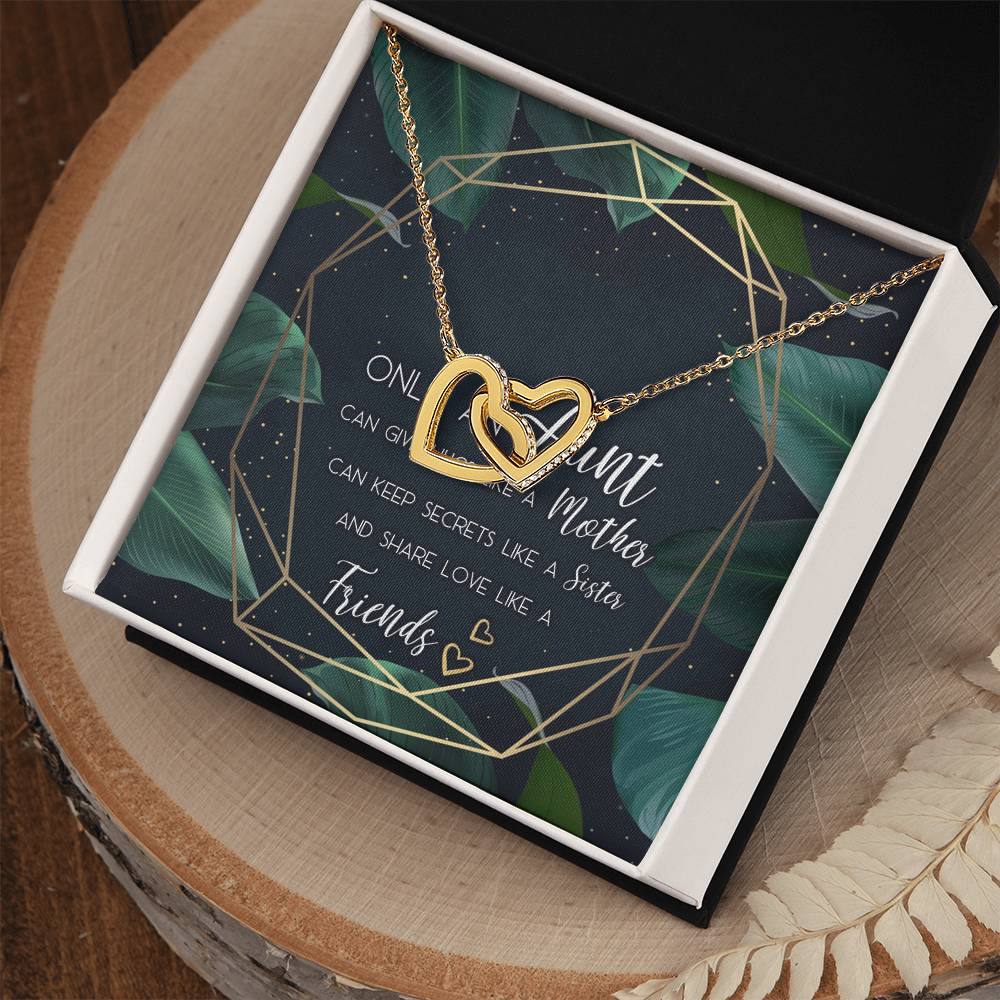 Aunt Necklace Interlocking Heart Necklace For Aunt Aunt Wedding Gift Aunt Of The Bride Personalized Necklace For Aunt Aunt Of The Groom Interlocking Hearts Necklace