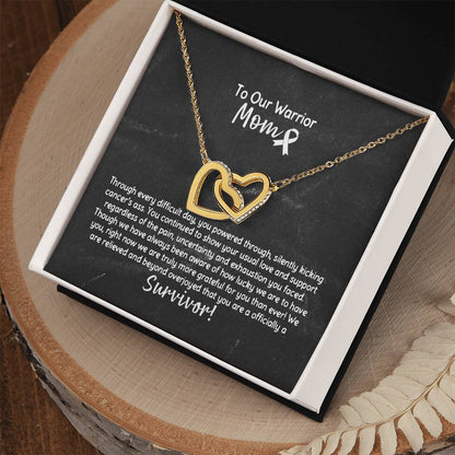 Mom Cancer Survivor Necklace From All Of Us Interlocking Hearts Necklace