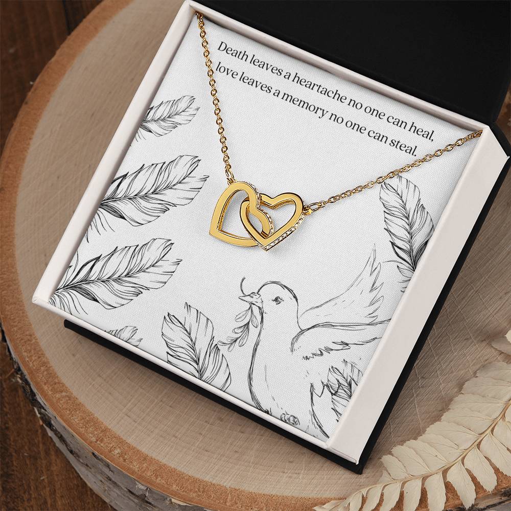 Dove Memory Necklace Interlocking Hearts Necklace