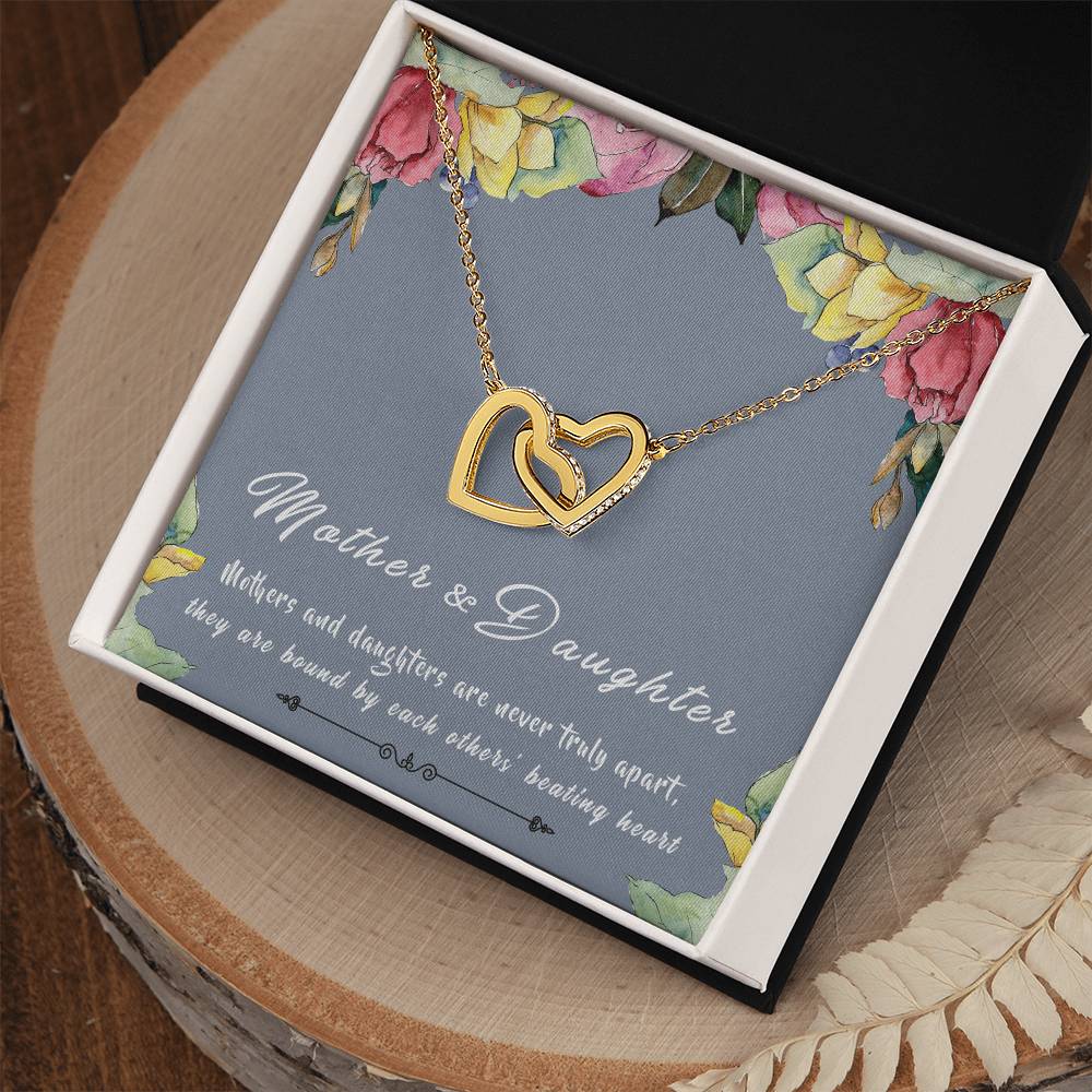 Mother Daughter Heart Interlocking Hearts Necklace