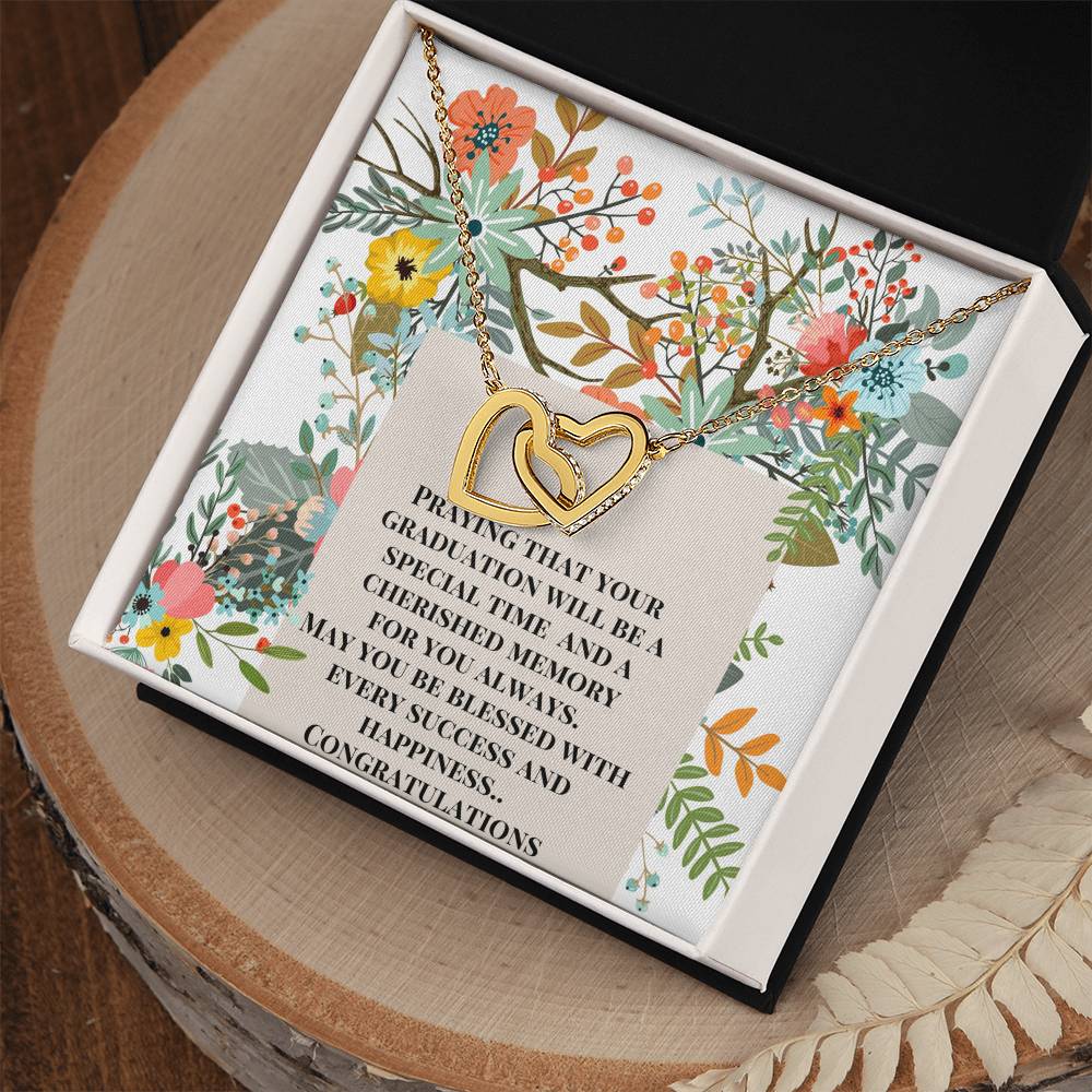 Graduation Gifts For Best Ffiend Interlocking Hearts Necklace