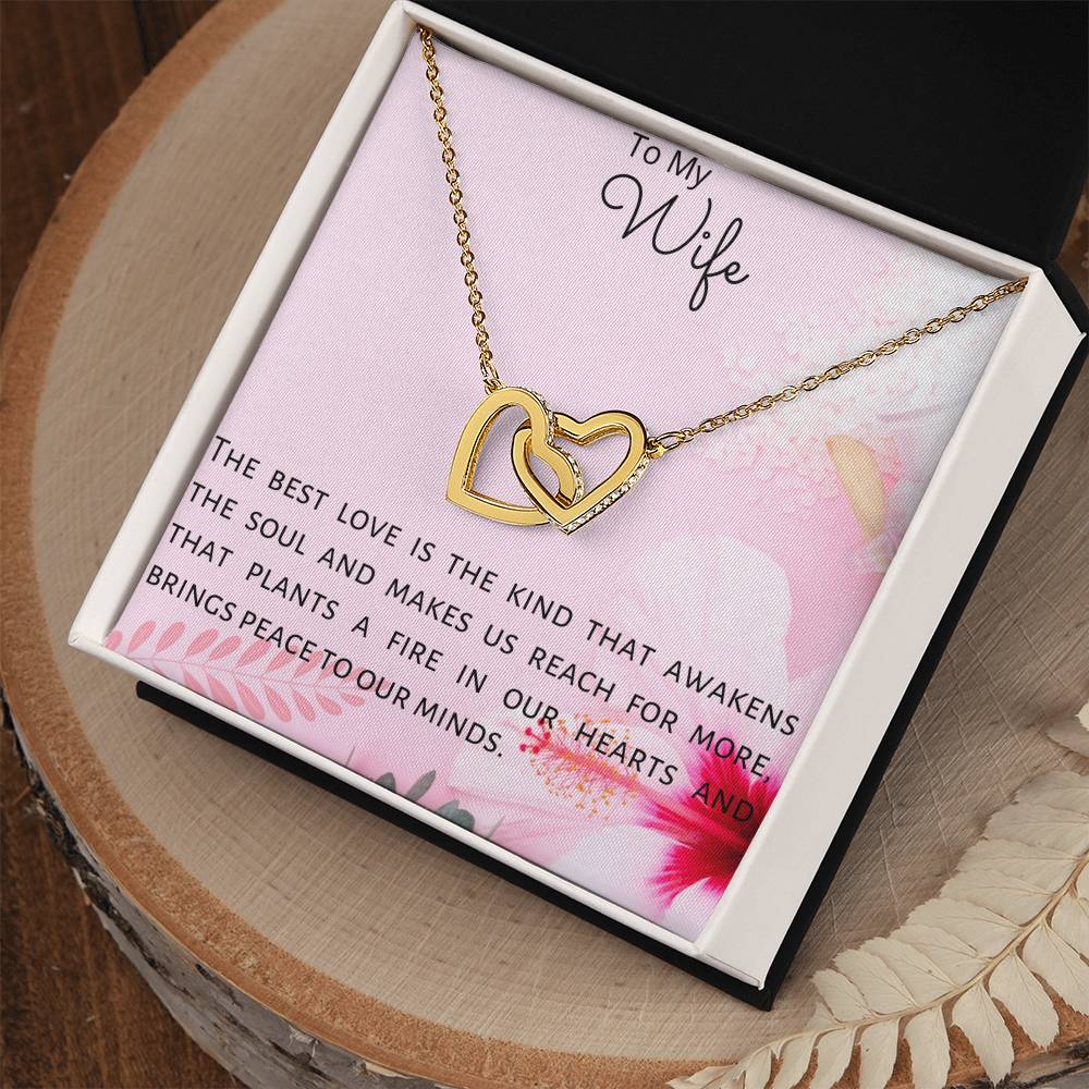 Interlock Hearts Necklace For Loving Wife Interlocking Hearts Necklace