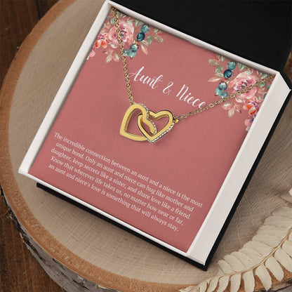 Aunt & Niece Incredible Connection Interlocked Hearts Necklace Interlocking Hearts Necklace