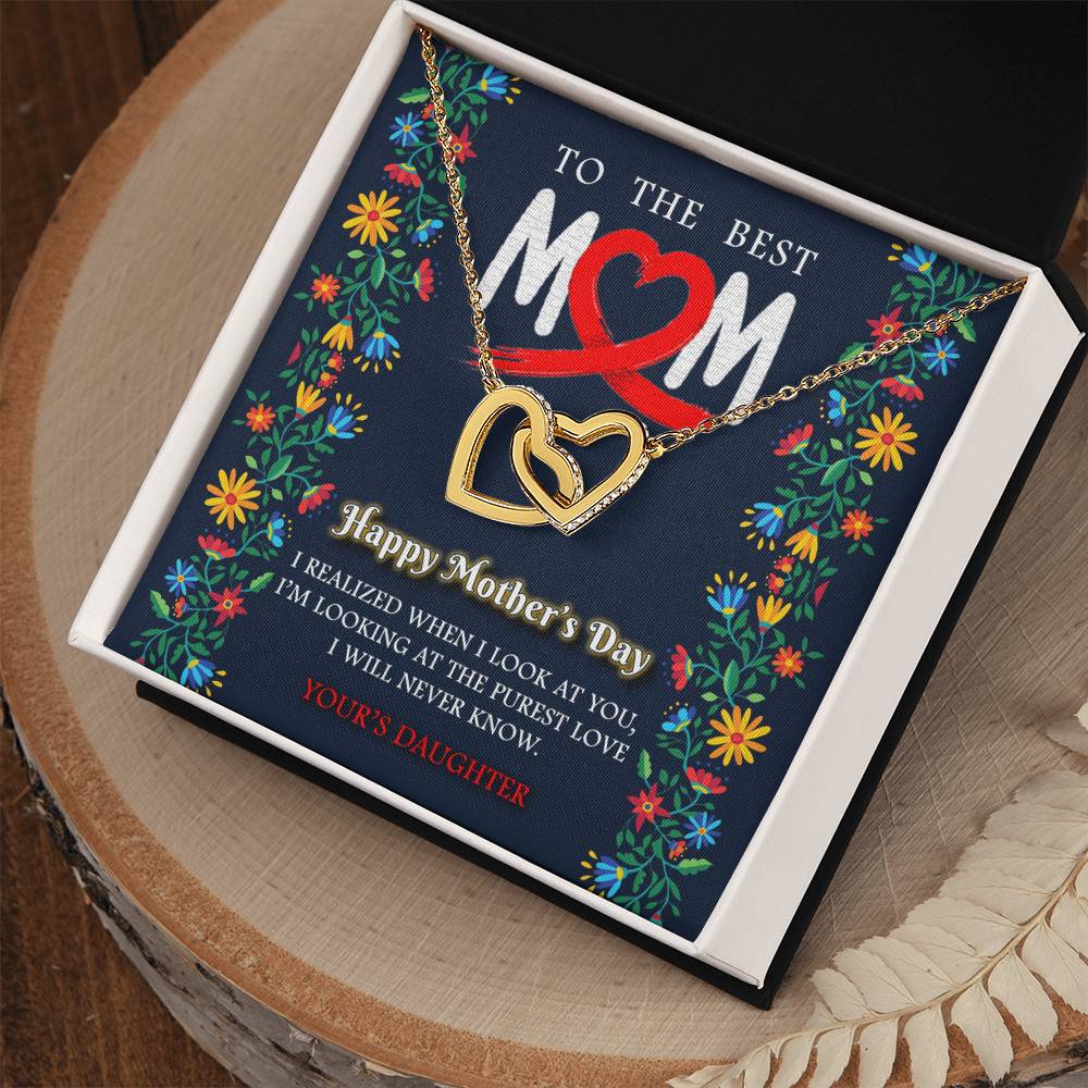 Mother'S Day Gift Interlocking Hearts Necklace