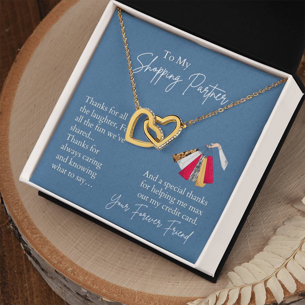 Shopping Partner Necklace Interlocking Hearts Necklace