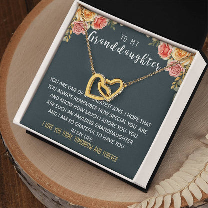 Granddaughter Interlocking Heart Necklace Interlocking Hearts Necklace