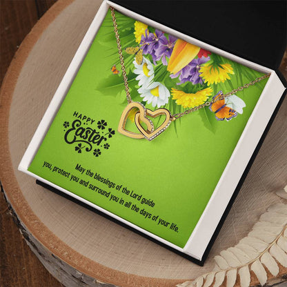 Happy Easter Gifts Interlocking Hearts Necklace