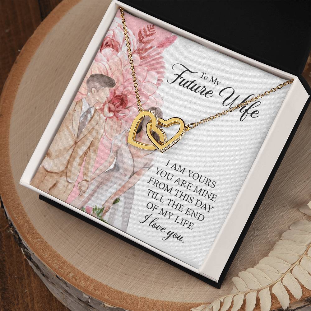 To My Amazing Future Wife Husband Love You Love For Partner Interlocking Hearts Necklace