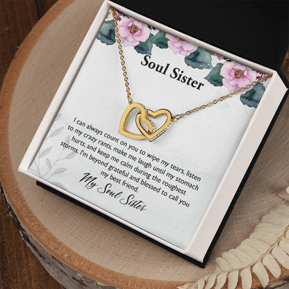 My Soul Sister Interlocking Hearts Necklace