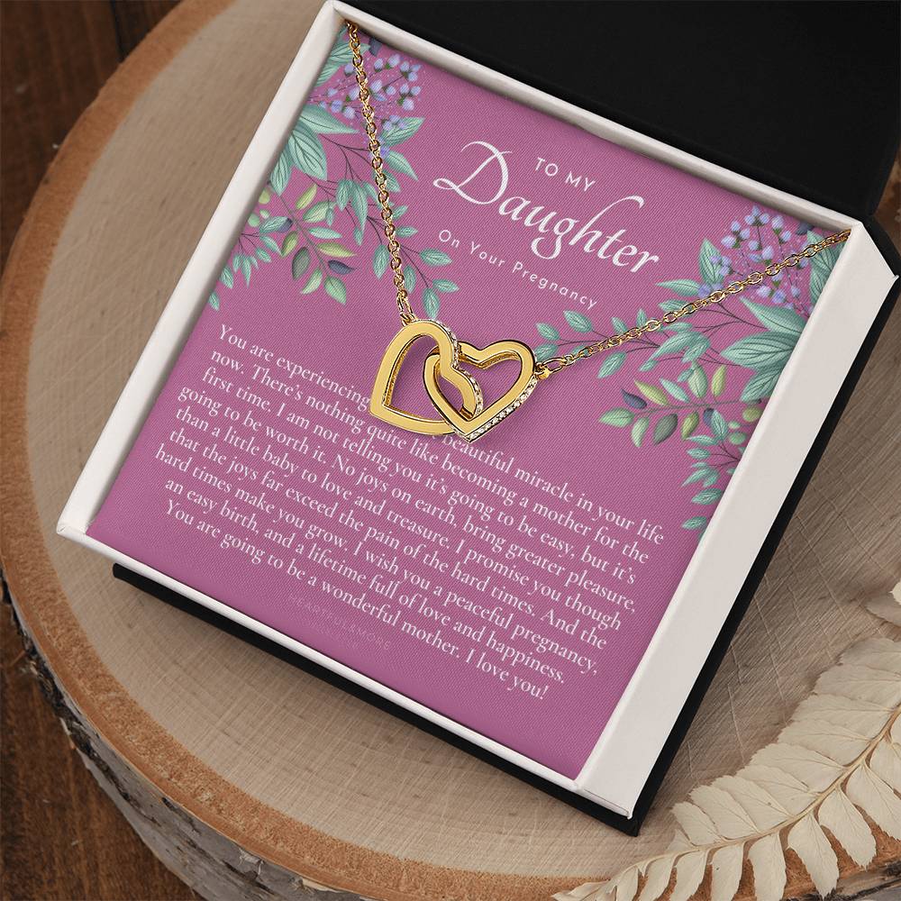 Pregnancy Gift For Daughter Baby Shower Gift Mom To Be Gift Expecting Mom Gift Pregnant Daughter Gift From Mom Interlocking Hearts Necklace