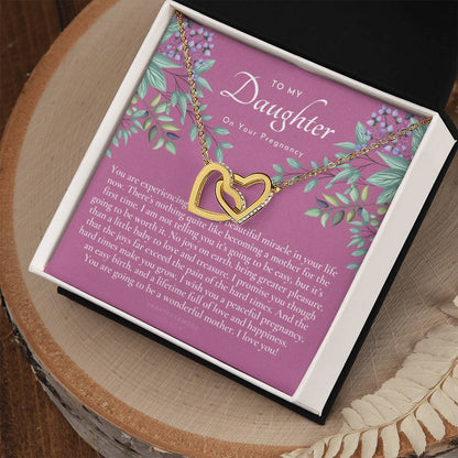 Pregnancy Gift For Daughter Baby Shower Gift Mom To Be Gift Expecting Mom Gift Pregnant Daughter Gift From Mom Interlocking Hearts Necklace