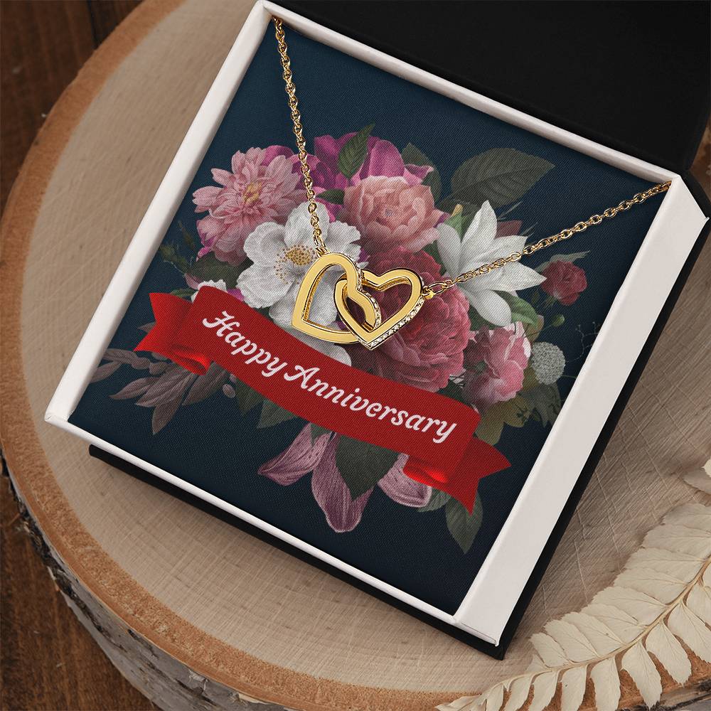 Happy Anniversary - Interlocking Hearts Necklace