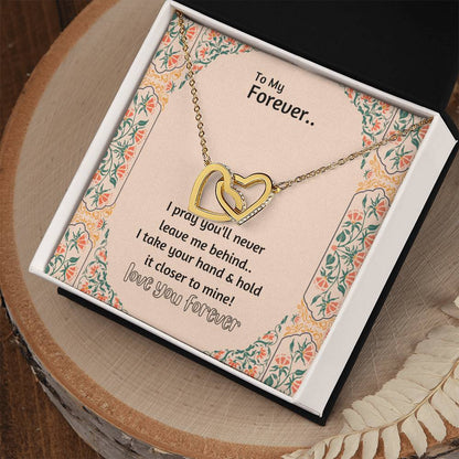 To My Forever Interlocking Hearts Necklace