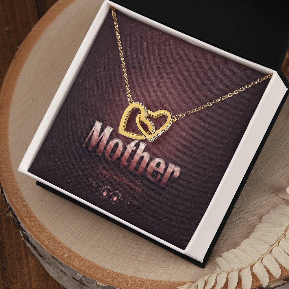 To My Mother My Everything Interlocking Hearts Necklace