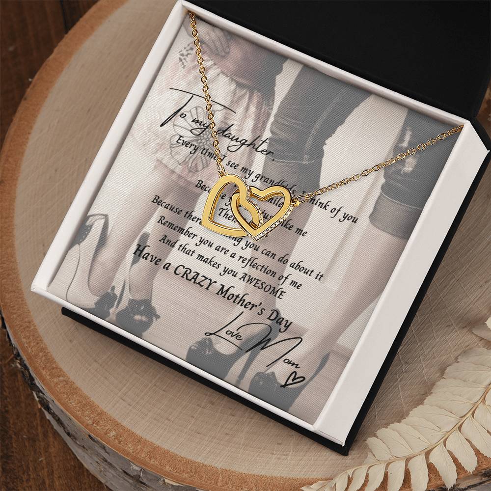 Luxury Interlocking Hearts - Mom To Daughter Interlocking Hearts Necklace