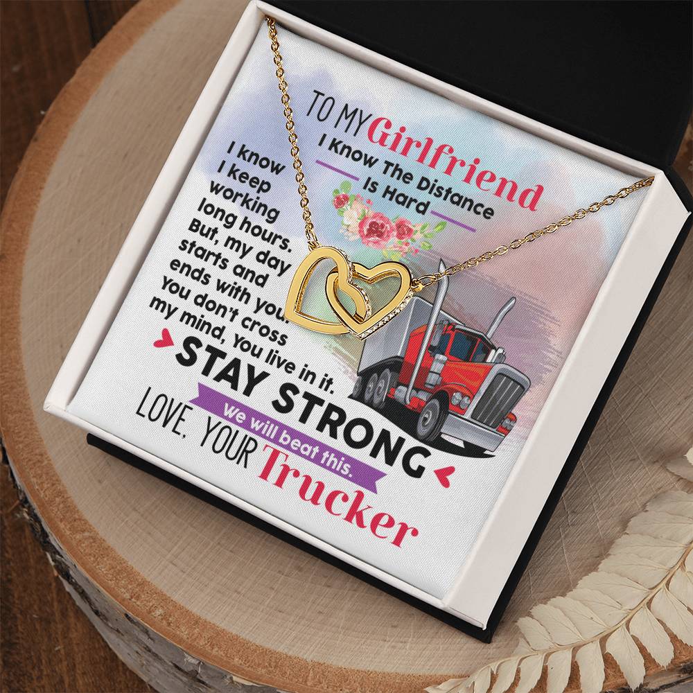 Gift For Girlfriend- Interlocking Heart Necklace Interlocking Hearts Necklace