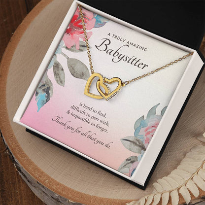 NANNYN~2 Interlocking Hearts Necklace
