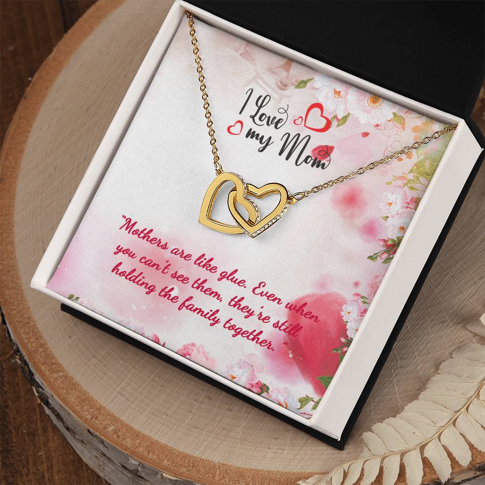Mother Is The Name For God In The Lips And Hearts Of Little Children Interlocking Hearts Necklace
