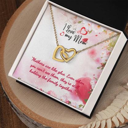 Mother Is The Name For God In The Lips And Hearts Of Little Children Interlocking Hearts Necklace