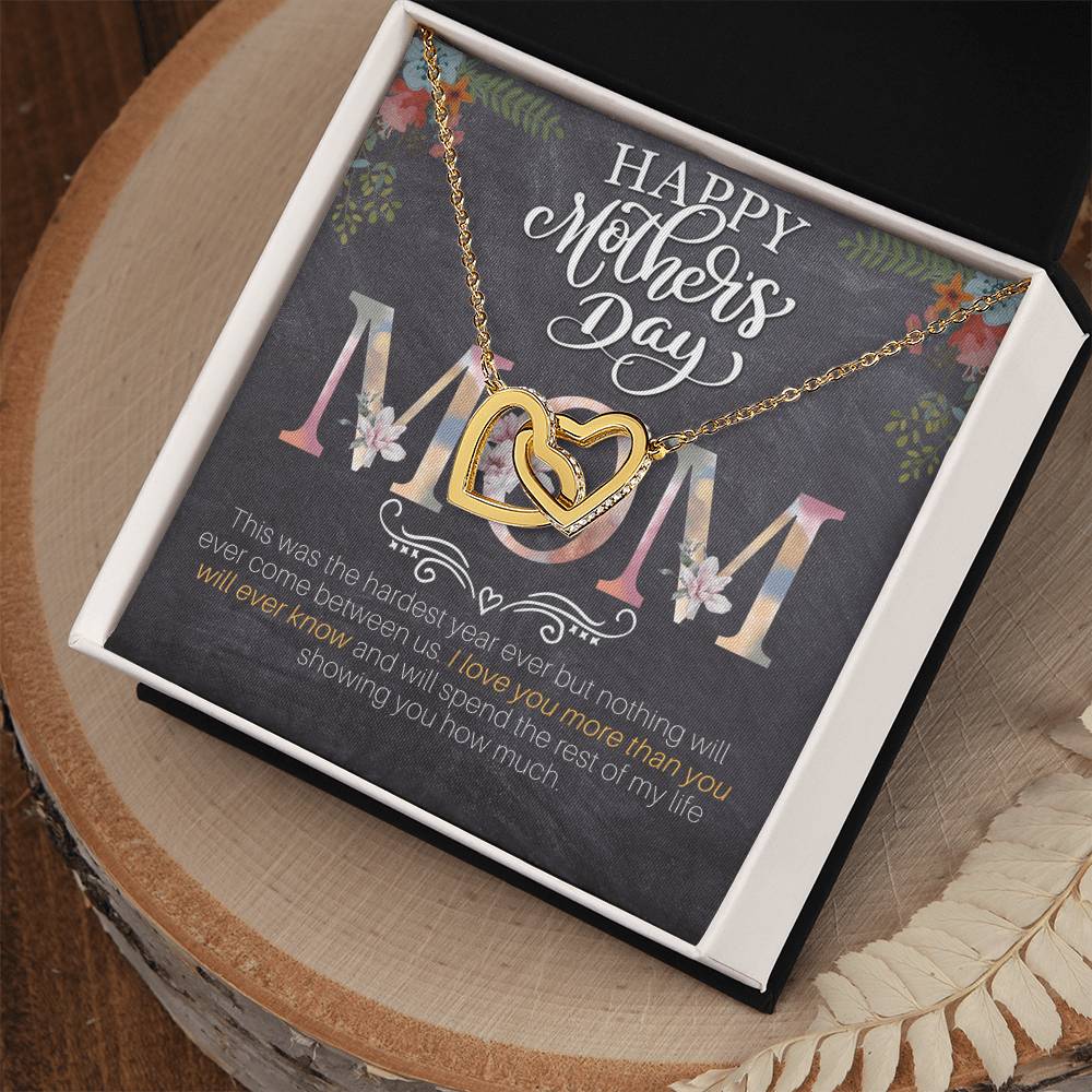 Interlocking Hearts Necklace For Mom