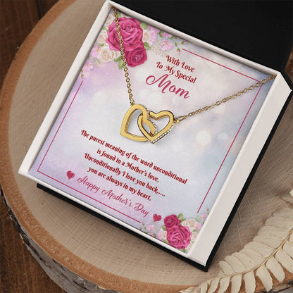 Mother'S Day Hearts Necklace Interlocking Hearts Necklace