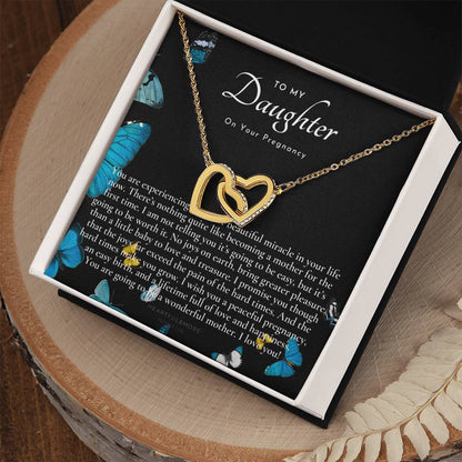 Pregnancy Gift For Daughter Baby Shower Gift Mom To Be Gift Expecting Mom Gift Pregnant Daughter Gift From Mom Interlocking Hearts Necklace