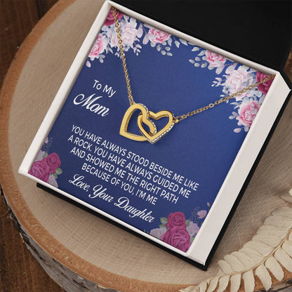 Mom Daughter Gift Mother'S Day Interlocking Hearts Necklace