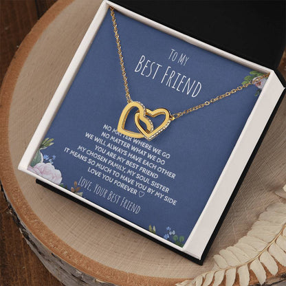 To My Best Friend - We’Ll Always Have Each Other - Interlocking Necklace Interlocking Hearts Necklace