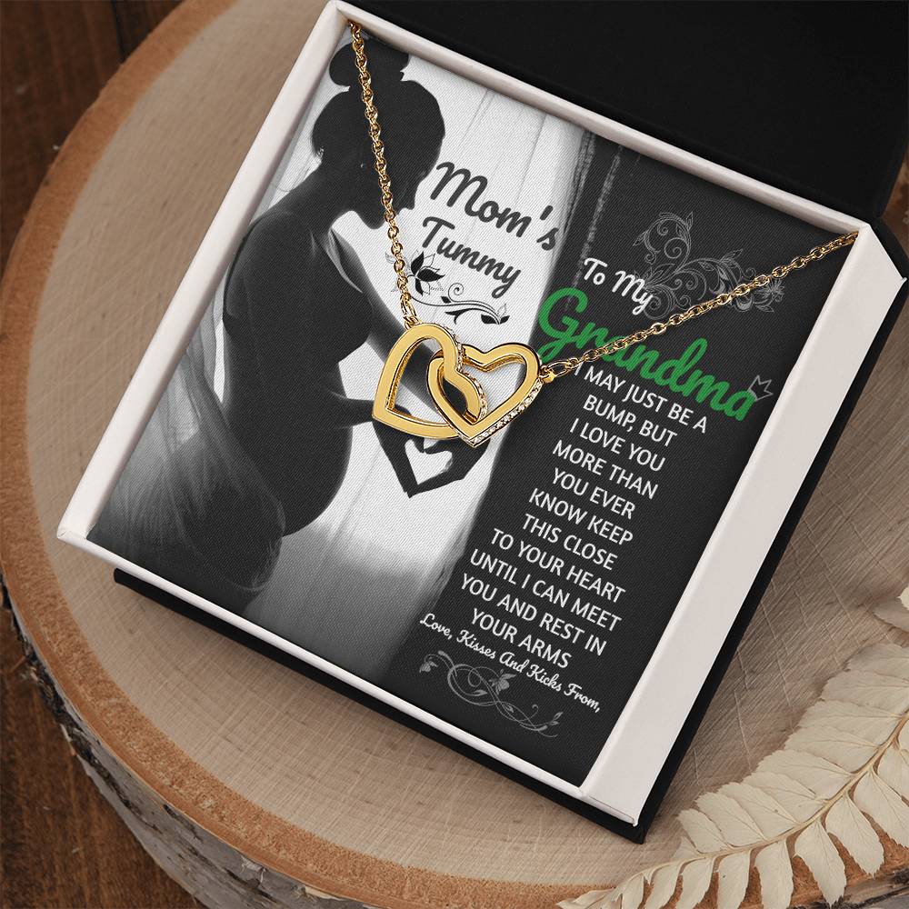 New Grandma Gift Grandma To Be Gifts For Expectant Grandmother Future Grandma Expecting Grandma Gift For Grandma To Be At Baby Shower Interlocking Hearts Necklace