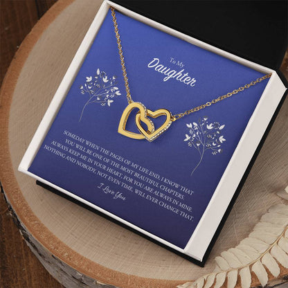 Daughter Two Hearts Necklace Interlocking Hearts Necklace