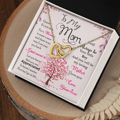 Mothers Day Gift From Daughter Son - Mother Necklace Gifts For Mom Mom Necklace Interlocking Hearts Interlocking Hearts Necklace