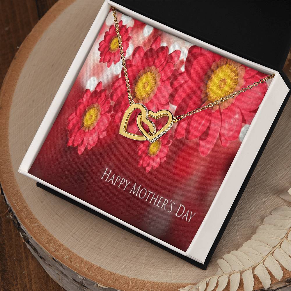 To My Sweet Mom Interlocking Hearts Necklace