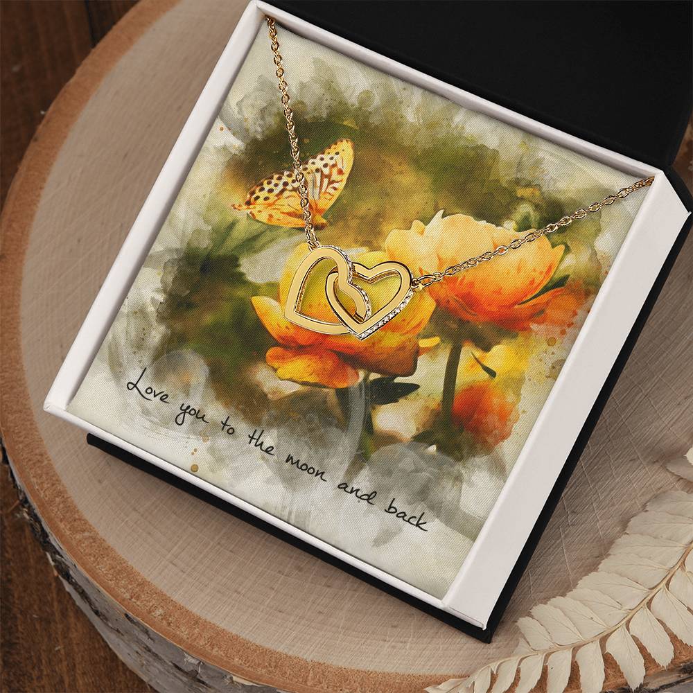 Interlocking Hearts Necklace – Butterfly Message Card